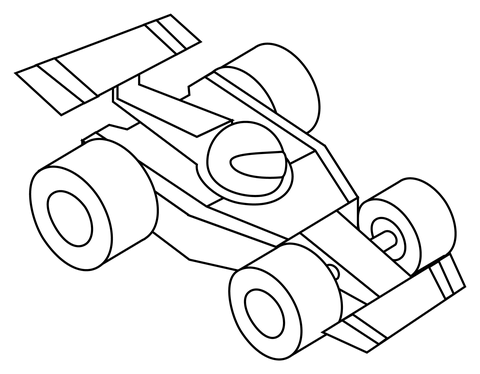 Racing Car Coloring Page